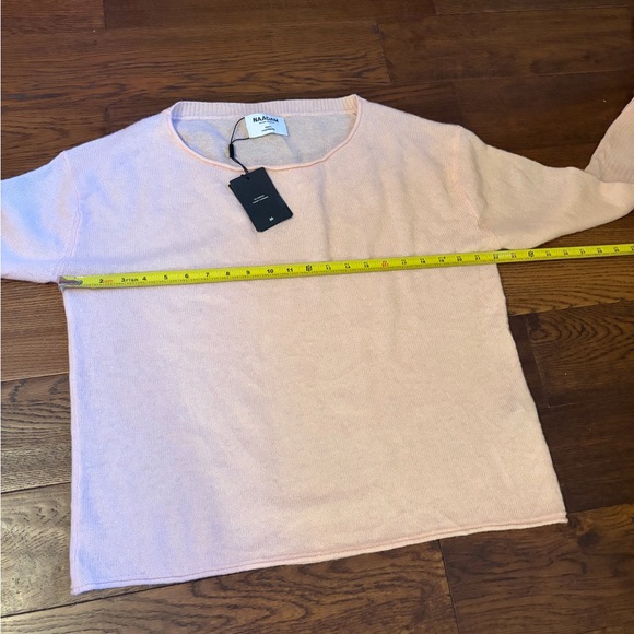 NAADAM Pink Long Sleeve Cashmere Boatneck Sweater NWT L - Picture 7 of 8